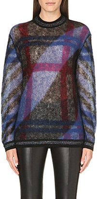 Kenzo Intarsia-knit plaid jumper
