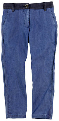 Little Marc Jacobs Slim fit stone-washed chambray jeans