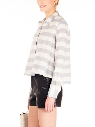 Band Of Outsiders Cropped and Boxy Stripe Shirt