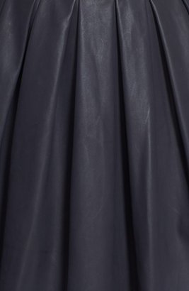 Lily White Pleat Faux Leather Skirt (Juniors)