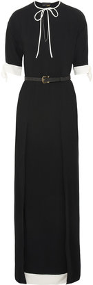 Fendi Double-faced stretch-georgette gown