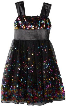 Ruby Rox Girls Allover Rainbow Sequin Dress