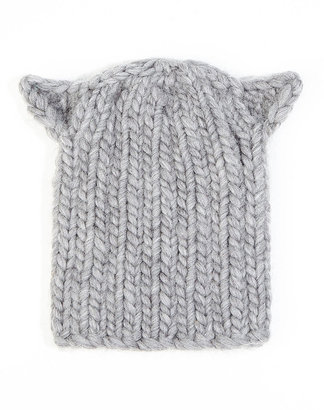 Eugenia Kim Felix Cat-Ear Knit Hat, Light Gray