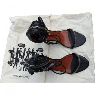 Isabel Marant Black Leather Sandals