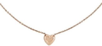 Steel by Design Polished Rosetone Heart Necklace