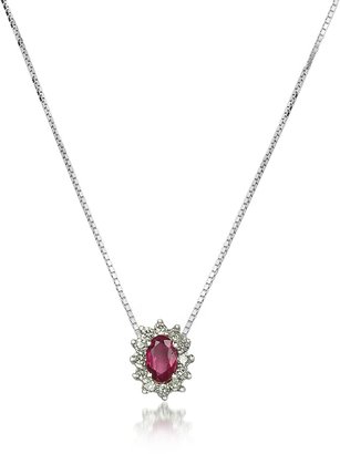 Incanto Royale Diamond and Ruby Drop 18K Gold Necklace