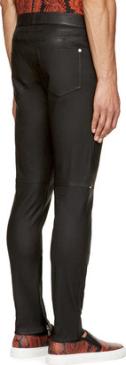 Givenchy Black Leather Skinny Trousers