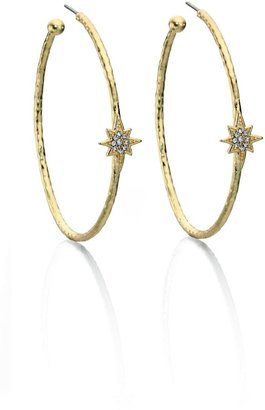 Fiorelli Costume Gold Hammered Hoops