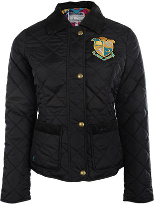 Joules Crest Detail Quilted Coat