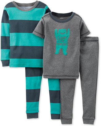 Carter's Toddler Boys' 4-Piece Fitted Cotton Pajamas