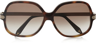 Victoria Beckham Square-frame metal and acetate sunglasses