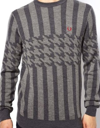 Fred Perry Sweater with Oversized Dogtooth