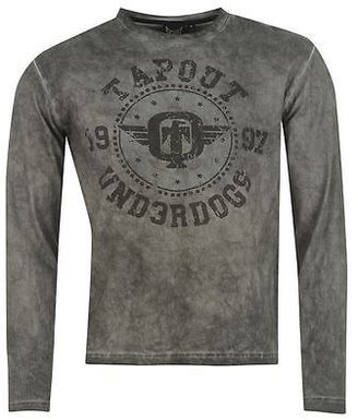 Tapout Mens Dye Long Sleeve Tshirt Tee Top Crew Neck