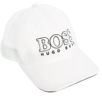 HUGO BOSS Black Large Logo Cap - white
