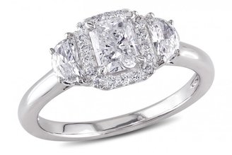 Ice 1 CT  Multi-shape Diamonds TW 14K White Gold Fashion Ring, IGL Certified