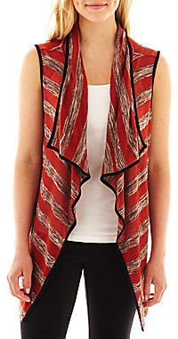 JCPenney Society Girl Sleeveless Hatchi Knit Striped Vest