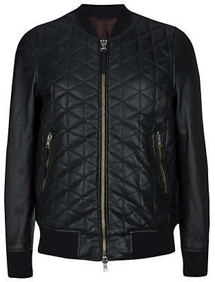 Paul Smith Quilted Leather Bomber Jacket