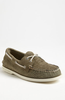 Sperry Men's 'Authentic Original' Snake Embossed Boat Shoe, Size 10.5 M - Green (Online Only)