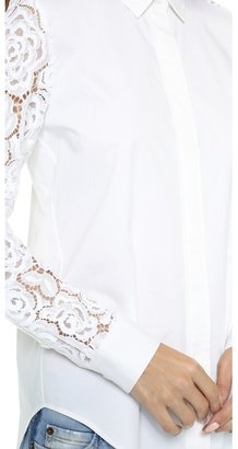 DKNY Long Sleeve Shirt with Lace Sleeves