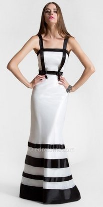 Nika White Sheer Organza Evening Dresses