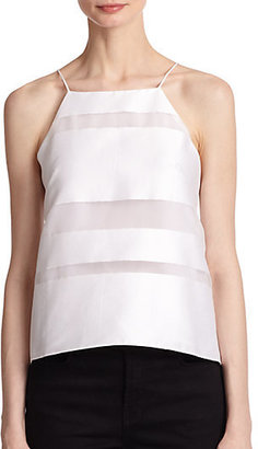 Milly Mesh-Paneled Trapeze Camisole