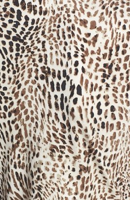 Vince Camuto Cheetah Print Faux Wrap Top (Petite)