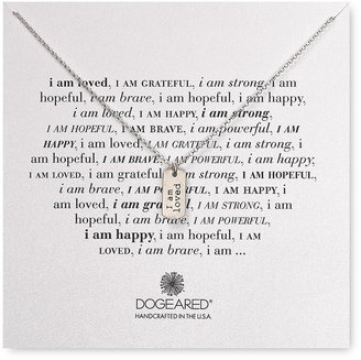 Dogeared I Am Loved Small Dog Tag Necklace, 18