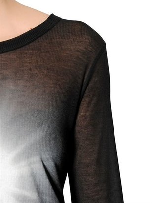 Ann Demeulemeester Ribbed Light Modal Blend Jersey T-Shirt