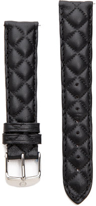 Michele 18mm Quilted Leather Watch Strap
