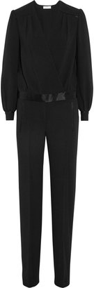 Tory Burch Marguex satin-trimmed crepe jumpsuit