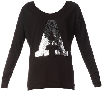 Only Long sleeve Tops - a letter l/s top jrs - Black