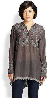 Johnny Was Johnny Was, Sizes 14-24 Spring Mandarin Blouse
