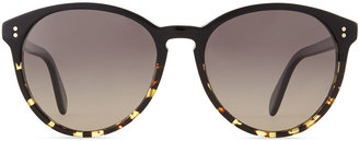 Oliver Peoples Corie Round Sunglasses, Black/Tortoise