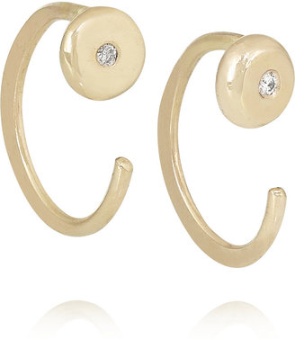 Melissa Joy Manning 14-karat gold diamond earrings