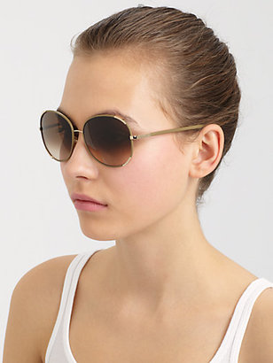 Chloé Nerine Round Aviator Sunglasses