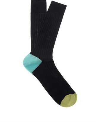 Pantherella Portobello contrast-colour socks