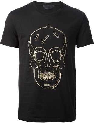 Alexander McQueen embroidered skull T-shirt