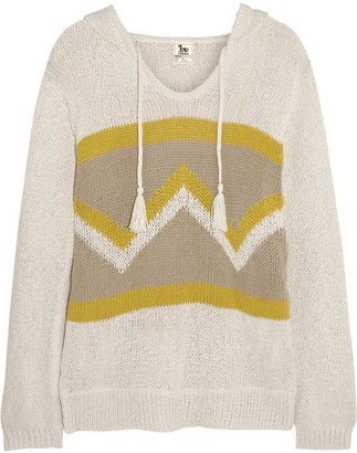 L'Agence LA't by Hooded intarsia sweater