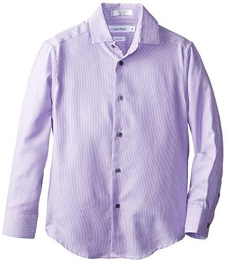 Calvin Klein Big Boys' Long-Sleeve Button-Up Shirt