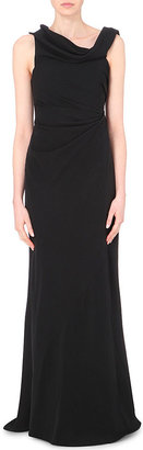 Armani Collezioni Asymetric Black Maxi Dress - for Women