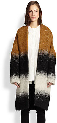 Oversized Belted Alpaca, Mohair & Cotton Coat