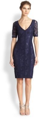 Laundry by Shelli Segal Lace & Double-Knit Dress