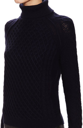 Vince Wool Cable Knit Turtleneck