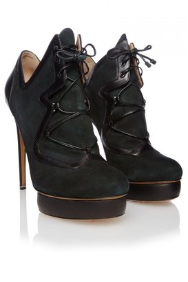 Nicholas Kirkwood Leather & Suede Platform Shoe Boots