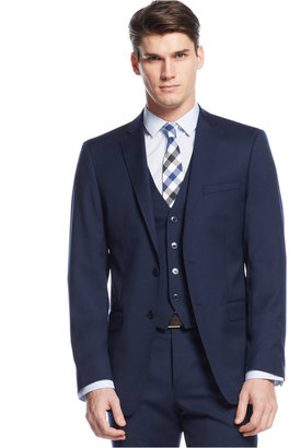 Calvin Klein X Big and Tall Navy Vested Extra Slim-Fit Suit