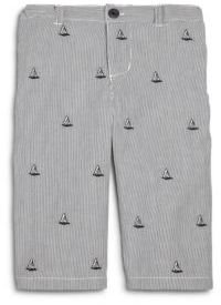 Hartstrings Infant's Dobby Striped & Embroidered Pants