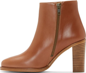 A.P.C. Caramel Leather Chic Boots