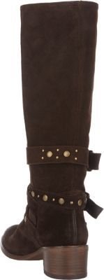 Barneys New York Studded-Strap Knee Boots-Brown