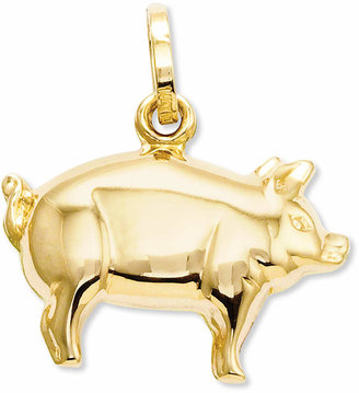 Macy's 14k Gold Charm, Pig Charm