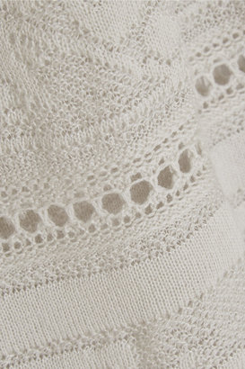 Alberta Ferretti Crochet-knit wool maxi dress